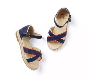 NWT Janie and Jack NWT Ric Rac Cross-Strap Espadrille